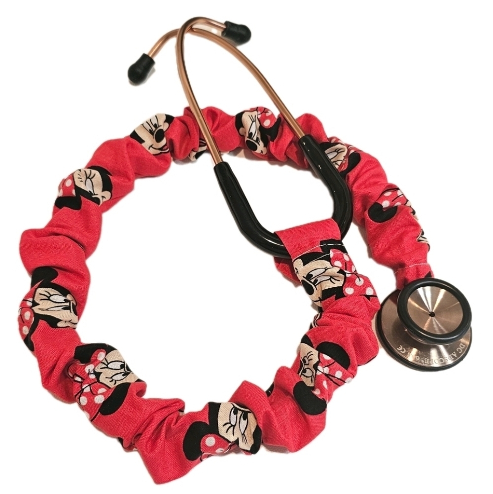 Red Disney Minnie Mouse Stethoscope Sleeve Washable Colorful Cotton Cover